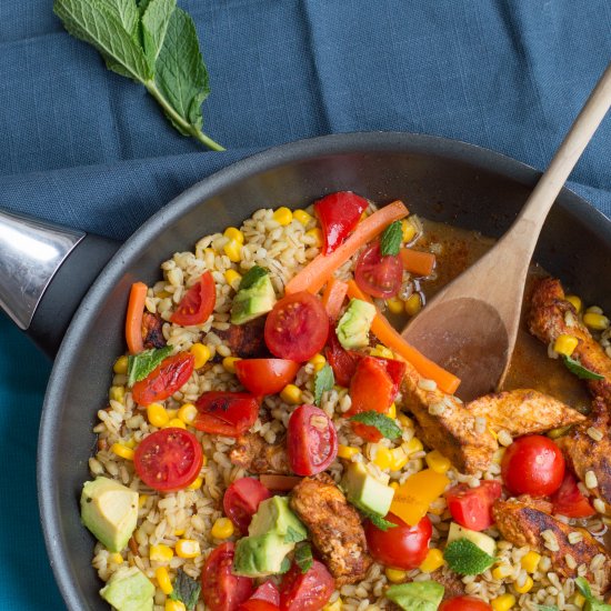 Chicken, Avocado & Barley One-Pot