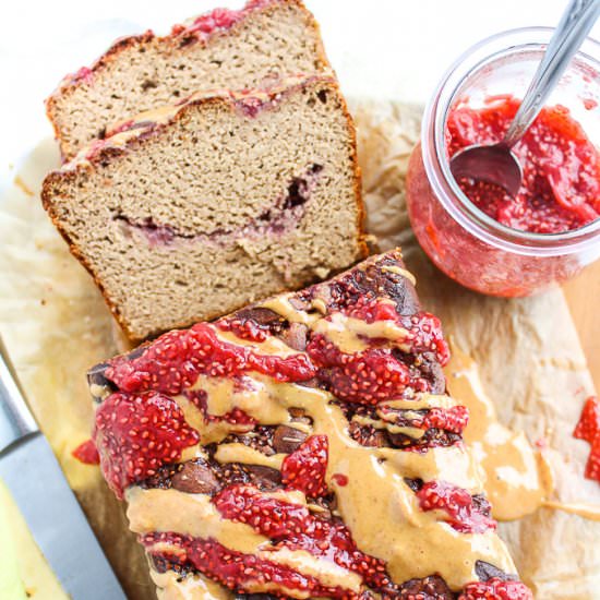 Peanut Butter & Jelly Banana Bread