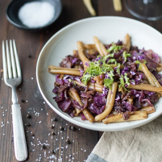 Pasta with Braised Cabbage