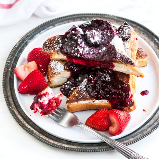 Stuffed Berry Compote French Toast