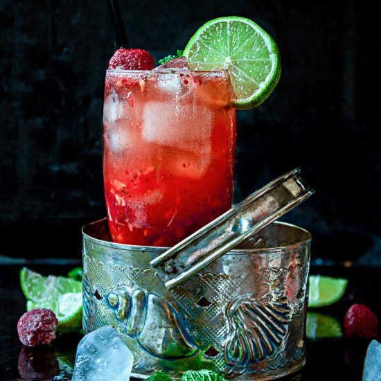 Dark Rum Strawberry Mango Mojito