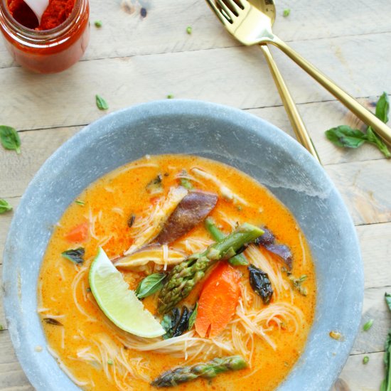 Easy Vegan Thai Red Curry Soup