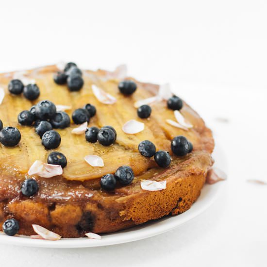 Sugar-free Banana & Blueberry Cake