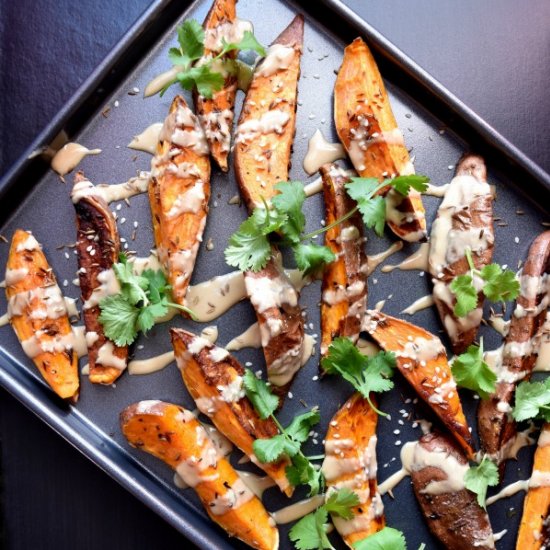 Sweet Potato Wedges with Cumin Seed