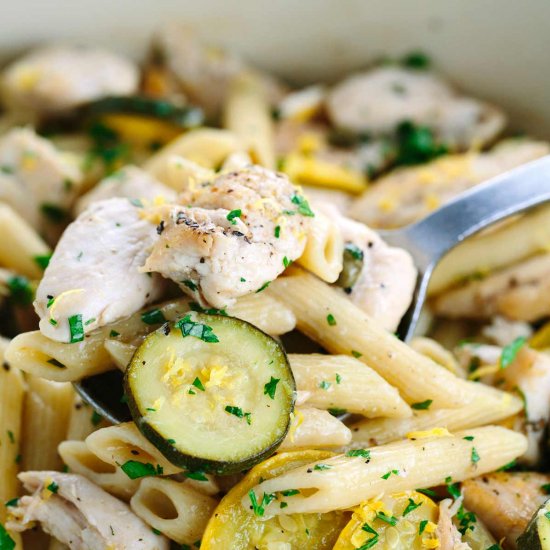 Lemon Caper Chicken Piccata Pasta