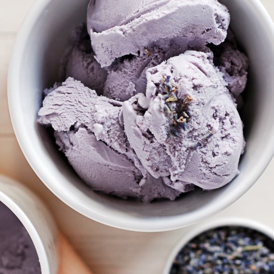 Lavender Blackberry Ice Cream