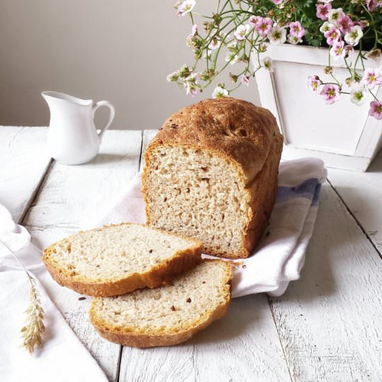 Bread with wholemeal and linseed