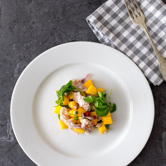 Red snapper, mango & cress ceviche