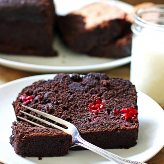 Chocolate Raspberry Banana Bread