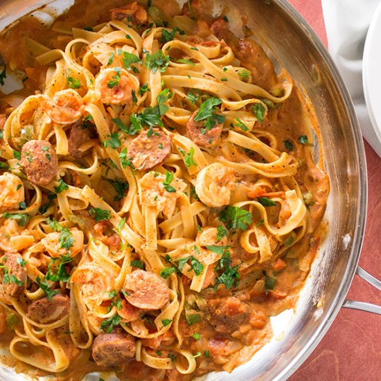 Cajun Pasta with Shrimp and Sausage