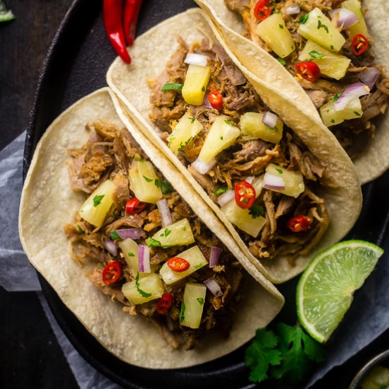 Thai Green Curry Pork Tacos