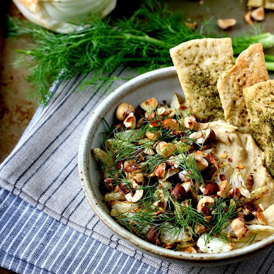 Hummus with Fennel and Hazelnuts