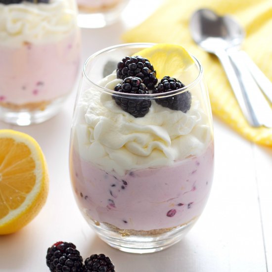 Lemon Blackberry Cheesecake Cups