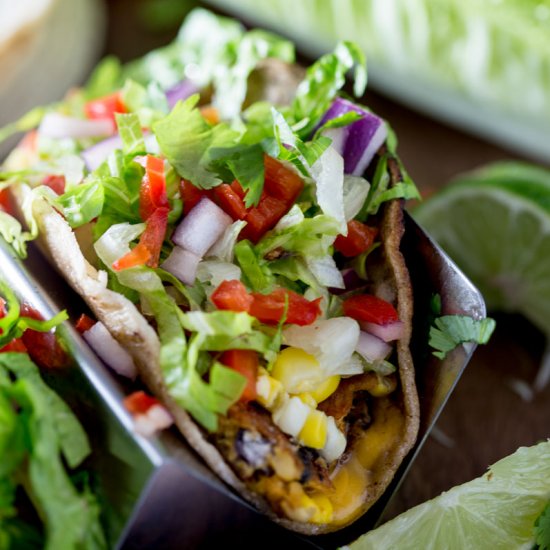 Chipotle Black Bean Burger Taco