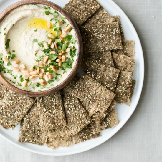 Sunchoke Hummus + Za’atar Crackers