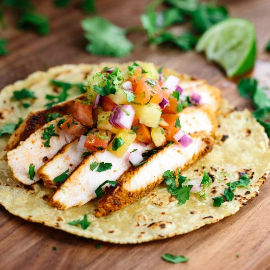 Blackened Chicken Tacos