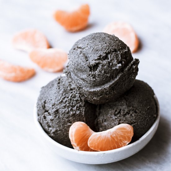 black sesame gelato