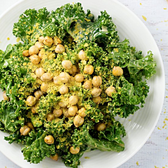 Vegan Kale Caesar Salad