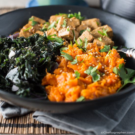 Simple Sesame Garlic Buddha Bowl