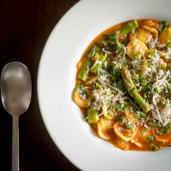 Asparagus and Pasta Soup