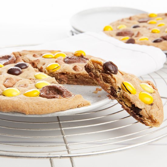 Giant Rolo Caramel M&M Pizza Cookie