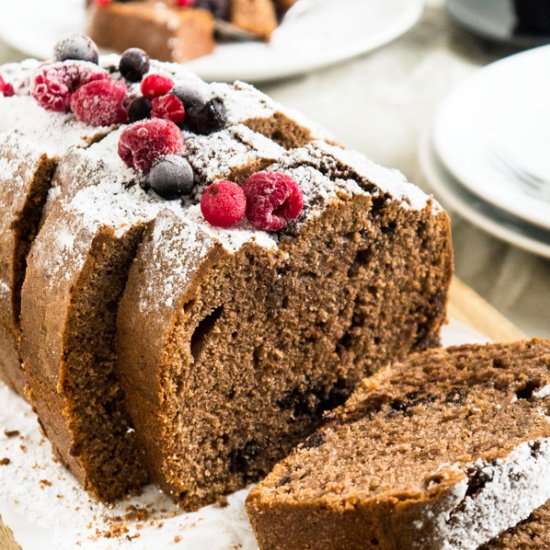 Dark Chocolate Red Wine Cake