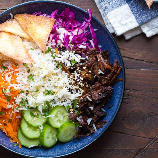 Honey Garlic Beef Rice Bowl