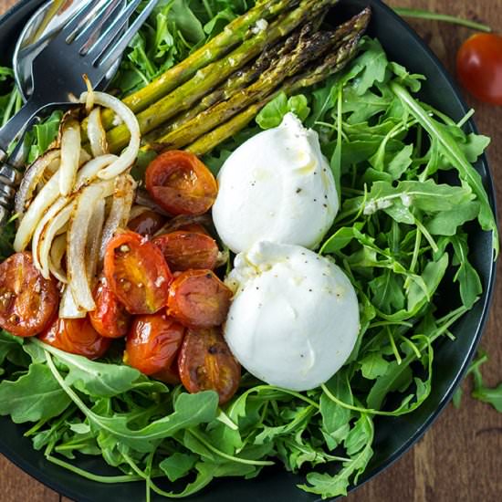 Roasted Veggie and Burrata Salad