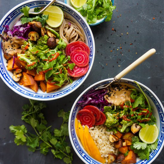 Rainbow Veggie Bowls