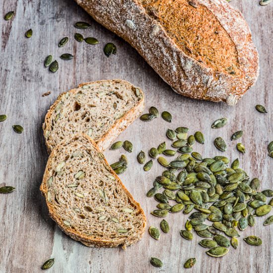 Whole Wheat Pumpkin Seeds Bread