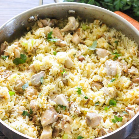 One Pot Creamy Chicken and Rice