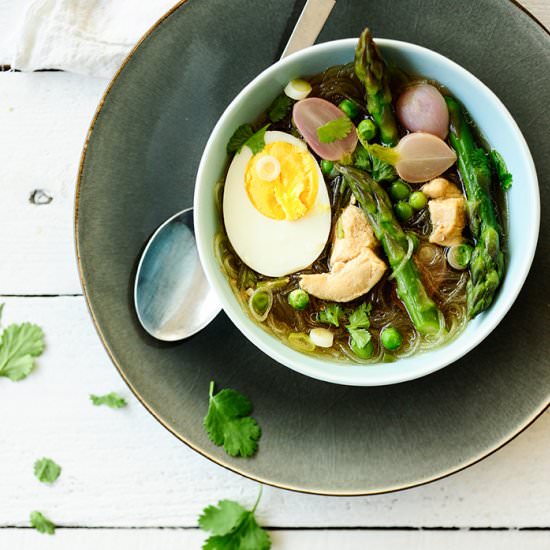 Asian-Style Soup with Asparagus