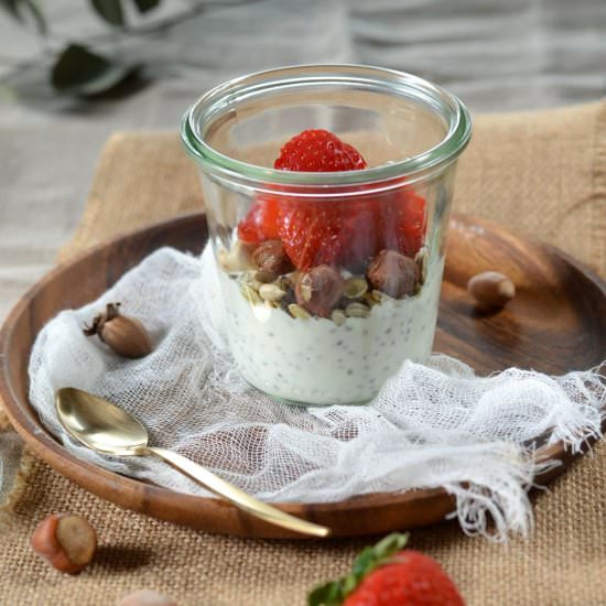 Yoghurt with Chia Seeds and Fruits