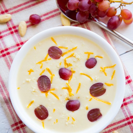 Roasted Garlic Almond Potato Soup