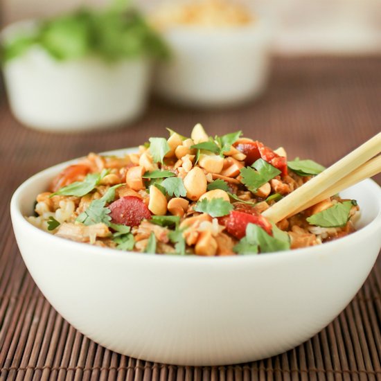 Slow Cooker Thai Peanut Chicken