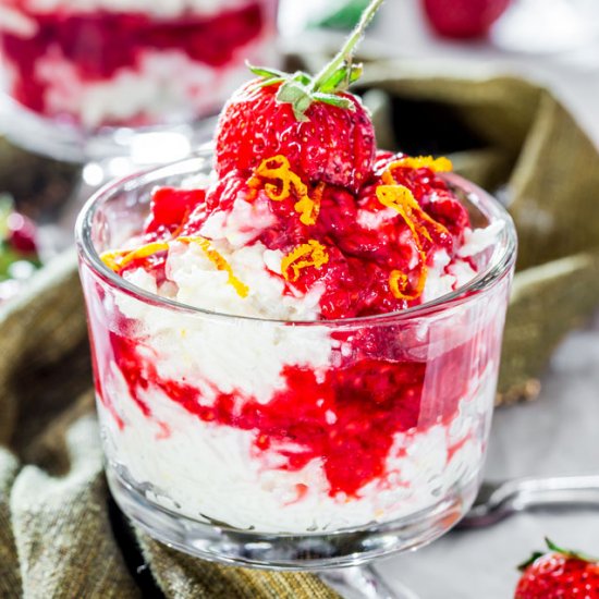 Coconut Rice Pudding with Berry Sauce