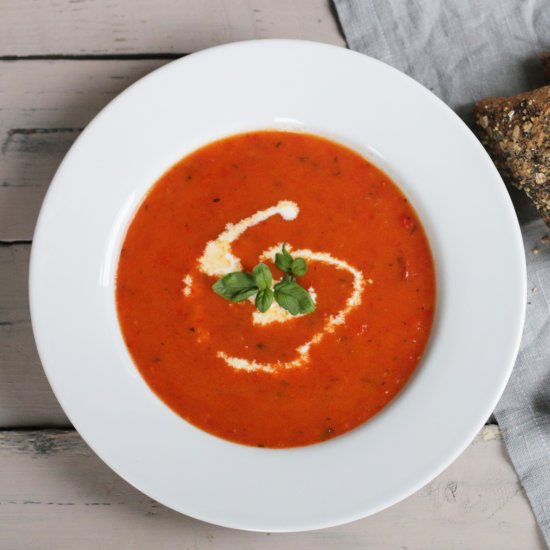 Roasted Red Pepper and Tomato Soup