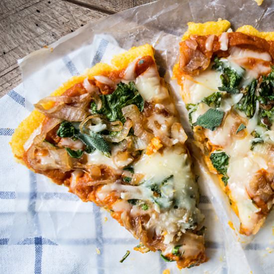 Polenta Pizza with Kabocha Squash