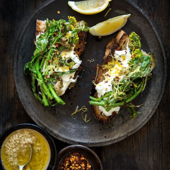 Broccoli Rabe with Bagna Cauda