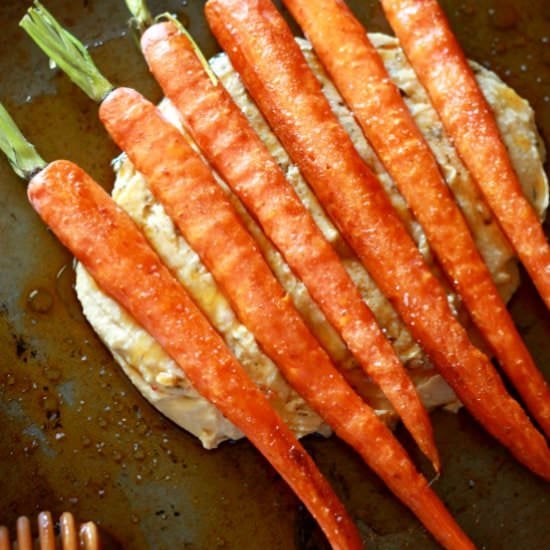 Honey Drizzled Roasted Carrots