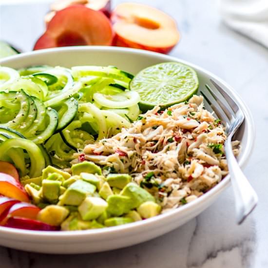 Asian Crab Avocado Cucumber Salad