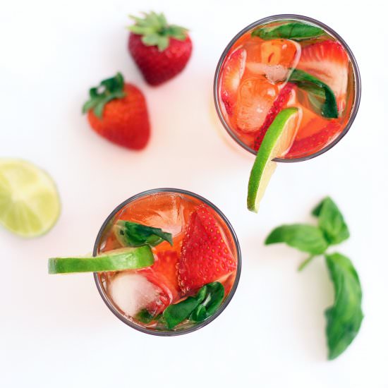 Strawberry Basil Mojito