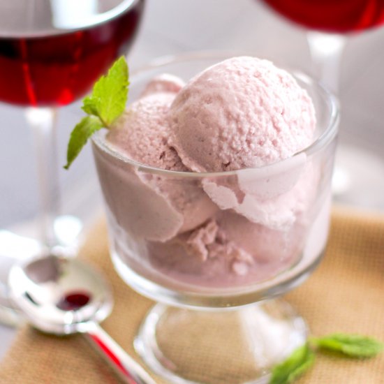 Healthy Red Wine Ice Cream