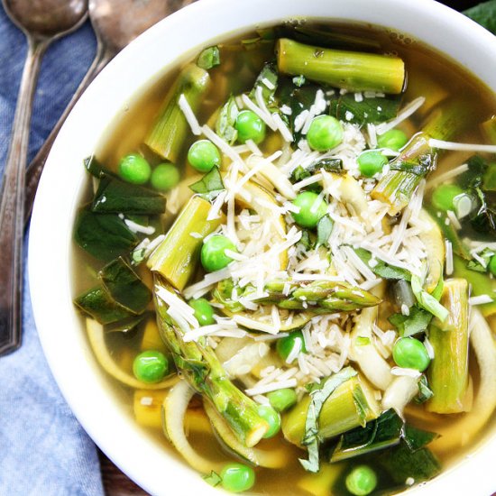 Spring Vegetable Noodle Soup