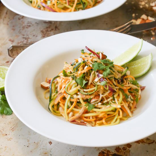 Spicy Zucchini Noodle Salad