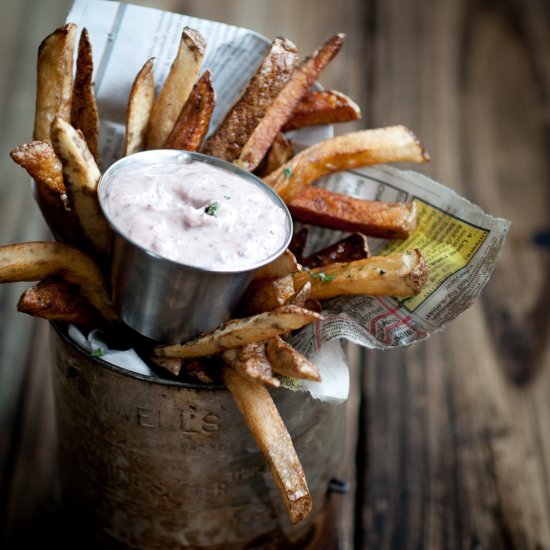 Nordstrom Fries & Kalamata Dip