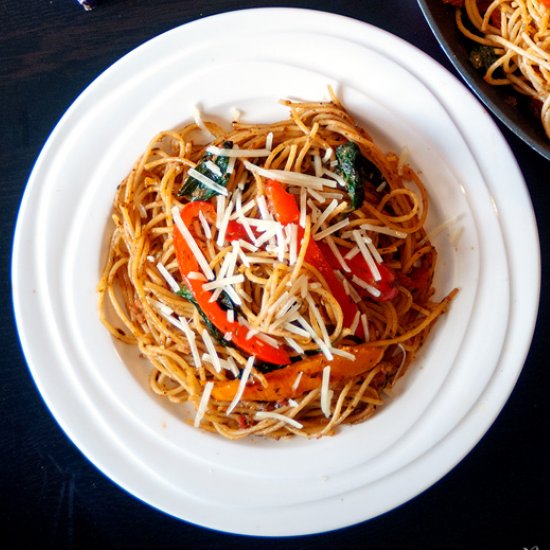 Tomato Pesto Spaghettini