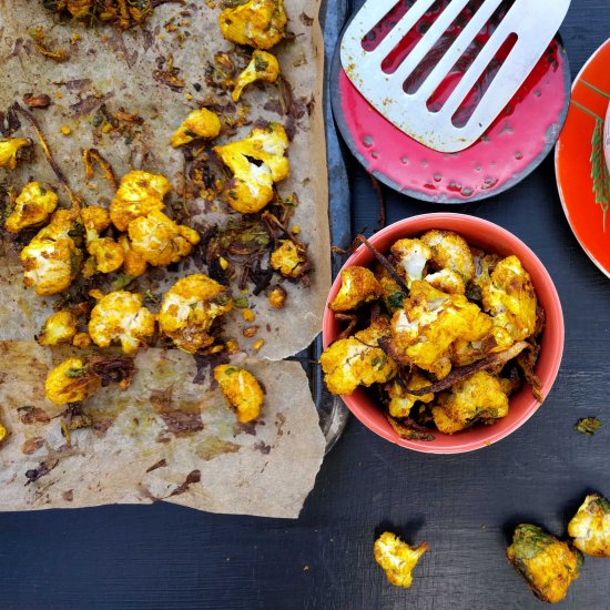 Curry Roasted Cauliflower