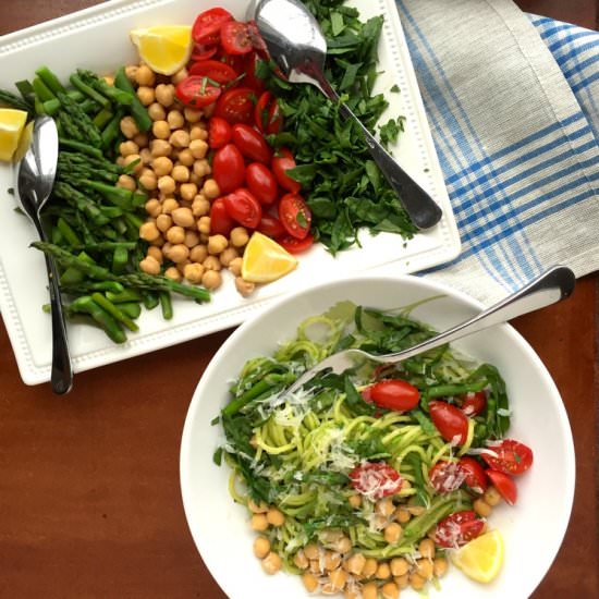 Asparagus Pesto Pasta with Veggies