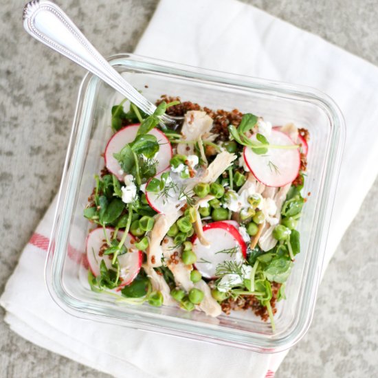 High Protein Red Quinoa Salad